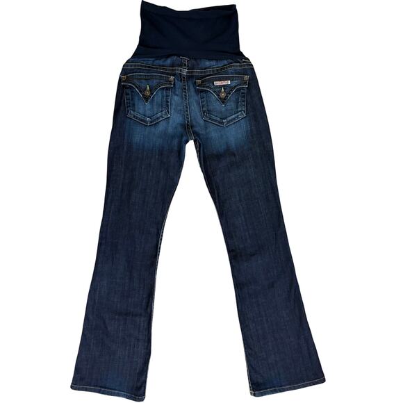 Hudson Flap Back Pocket Bootcut Maternity Jeans Sz 28 Dark Wash A Pea in the Pod - Picture 3 of 8